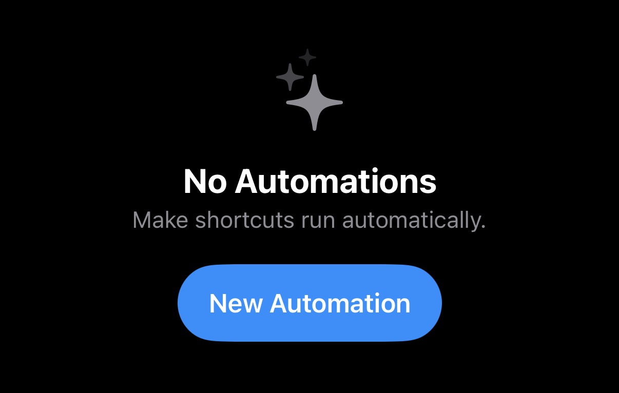 Tap + Create Personal Automation